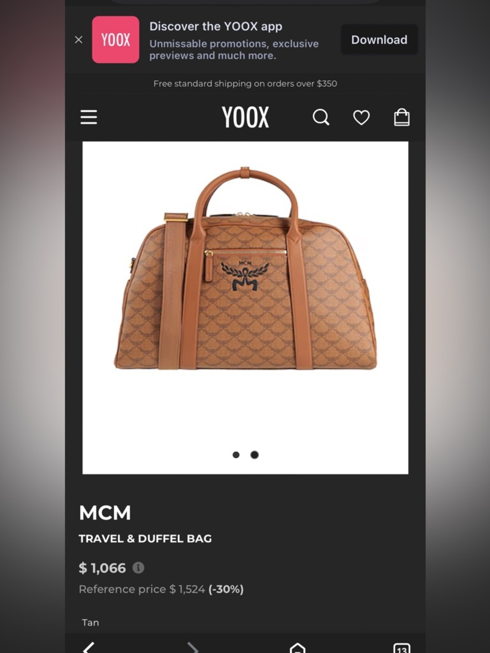 MCM Lauretos XL Ottmar Sports/Duffle/Weekender Bag in Cognac - Picture 11 of 16